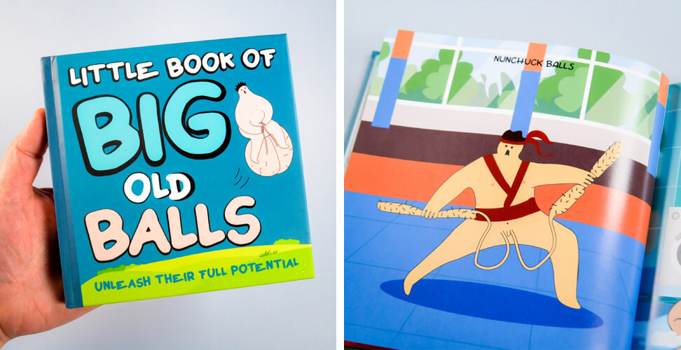 &lsquo;The Little Book of Big Old Balls&rsquo; &ndash; funny illustrated book, adult humour gag gift, novelty book with humorous illustrations for parties, birthdays, or unique adult presents