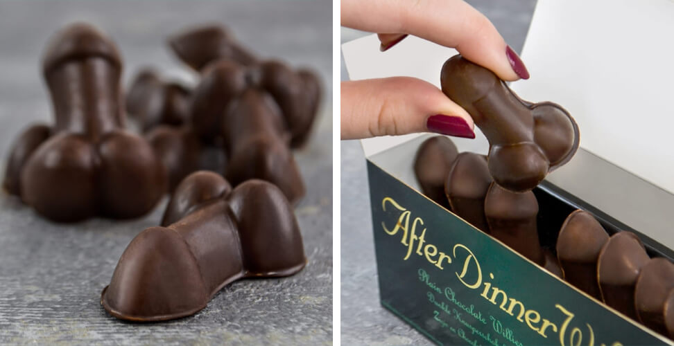 &lsquo;After Dinner Willies&rsquo; chocolates &ndash; adult novelty gag gift, funny chocolate treats for parties, birthdays, or humorous adult presents