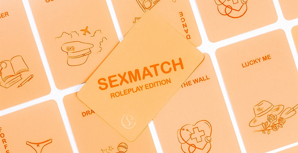 SexMatch roleplay cards &ndash; adult novelty game for couples, sexy card game for bedroom fun, playful and intimate party gift for birthdays or anniversaries