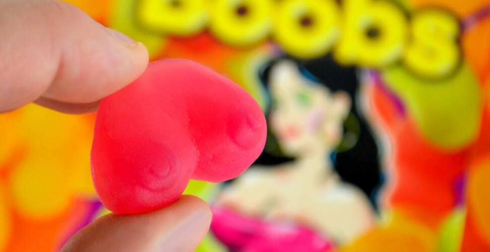 Jelly Boobs sweeties &ndash; adult novelty candy, funny gag gift for parties, birthdays, or humorous adult presents
