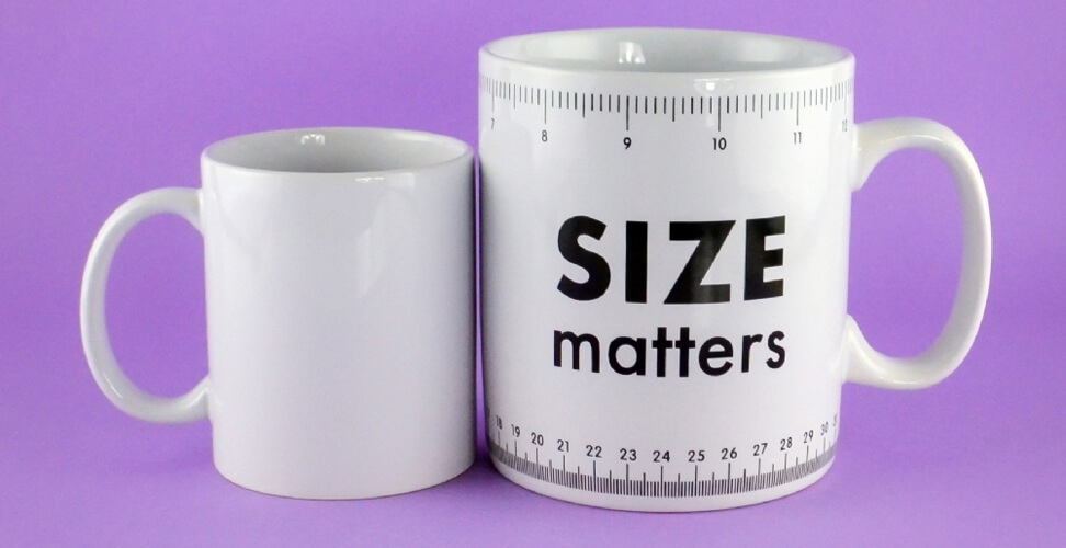 Size Matters Mug: Giant novelty mug for tea or coffee lovers