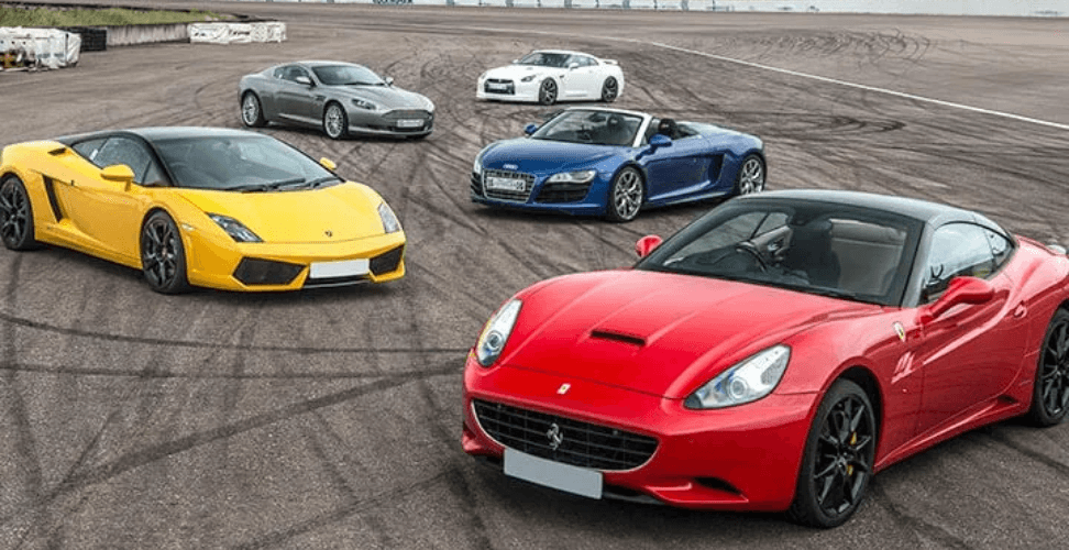 A group of cars on a road