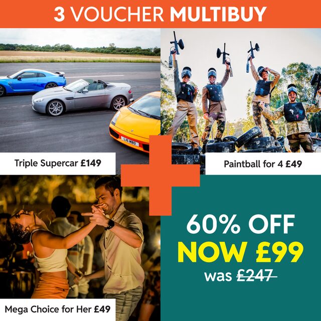 Fast Cars, Paintballs & Her Pick - 3 voucher multibuy