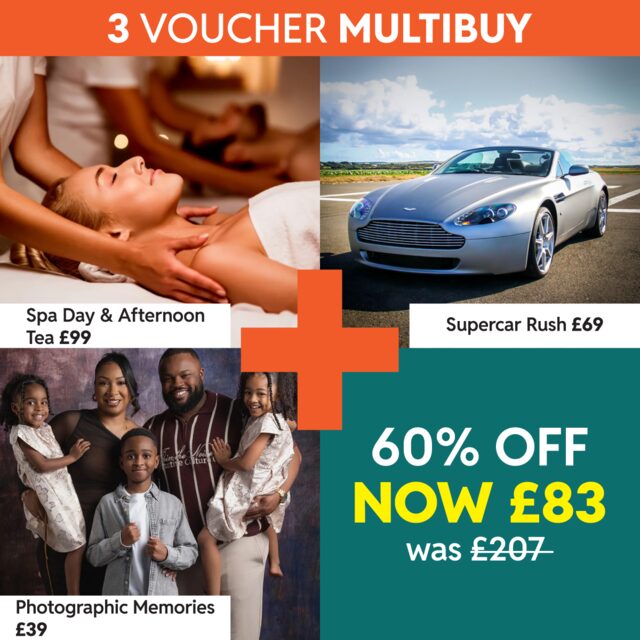 Spa, Supercars & Say Cheese - 3 voucher multibuy