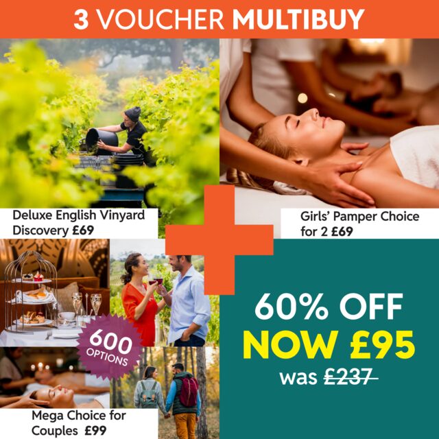 Wine, Pampering & Couple Time - 3 voucher multibuy