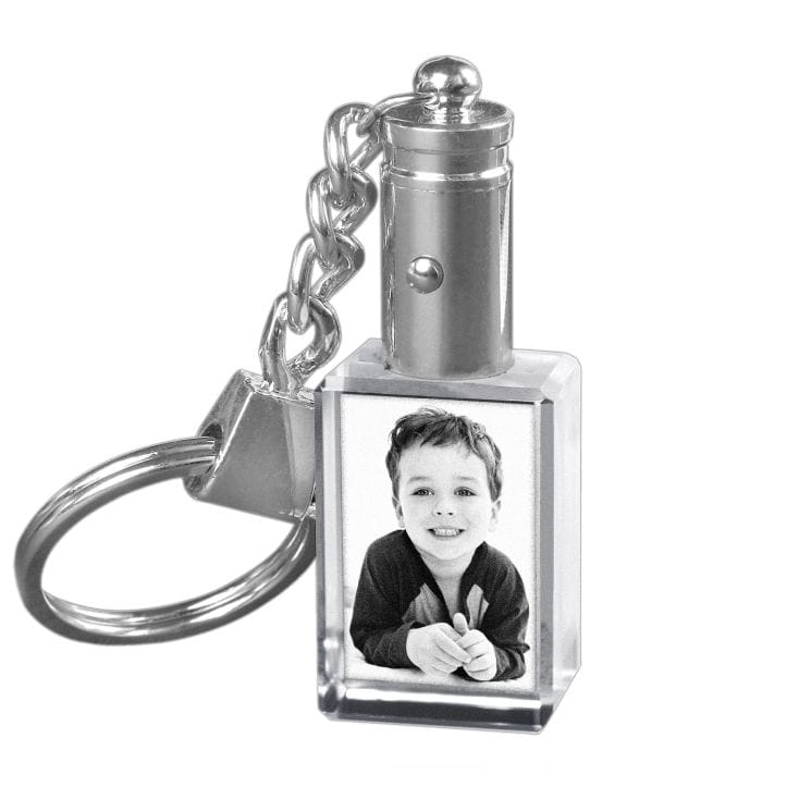 Personalised Laser Etched Crystal Keyring