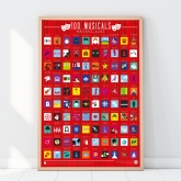 Thumbnail 3 - 100 Musicals Scratch Poster