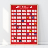 Thumbnail 1 - 100 Musicals Scratch Poster