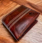 Thumbnail 1 - Cricket Buffalo Red Leather Wallet with RFID Protection