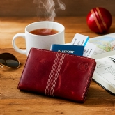Thumbnail 1 - Cricket Buffalo Red Leather Travel Wallet