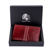 Thumbnail 1 - Cricket Buffalo Red Leather Travel Wallet