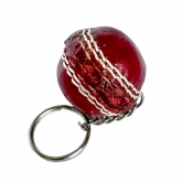 Thumbnail 3 - Red Leather Mini Cricket Ball Keyring