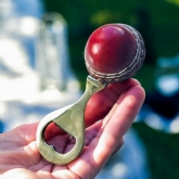 Thumbnail 1 - Red Leather Mini Cricket Ball Bottle Opener