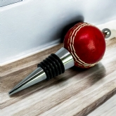 Thumbnail 1 - Real Leather Mini Cricket Ball Wine Stopper