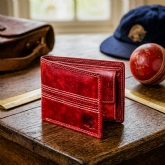 Thumbnail 1 - Cricket Buffalo Red Leather Wallet with RFID Protection