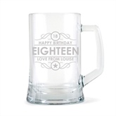 Thumbnail 3 - Personalised 18th Birthday Glass Tankard