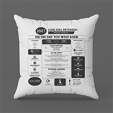 Thumbnail 7 - Personalised The Day You Were Born - 18th Birthday Cushion