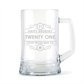 Thumbnail 1 - Personalised 21st Birthday Glass Tankard