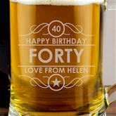 Thumbnail 2 - Personalised 40th Birthday Glass Tankard