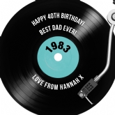 Thumbnail 11 - Personalised 40th Birthday Retro Record Cushion