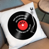 Thumbnail 1 - Personalised 50th Birthday Retro Record Cushion