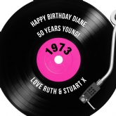 Thumbnail 11 - Personalised 50th Birthday Retro Record Cushion