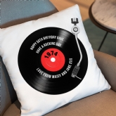 Thumbnail 1 - Personalised 50th Birthday Retro Record Cushion