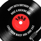Thumbnail 10 - 60th Birthday Retro Record Personalised Cushion