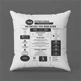 Thumbnail 11 - Personalised The Day You Were Born - 65th Birthday Cushion