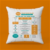 Thumbnail 4 - Personalised The Day You Were Born - 65th Birthday Cushion