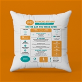 Thumbnail 4 - Personalised The Day You Were Born - 70th Birthday Cushion