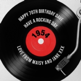 Thumbnail 10 - Personalised 70th Birthday Retro Record Cushion
