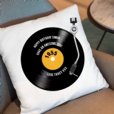 Thumbnail 1 - Personalised 70th Birthday Retro Record Cushion