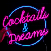 Thumbnail 1 - Cocktails & Dreams Neon Wall Light