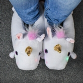 Thumbnail 3 - Unicorn LED Light Up Slippers