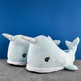 Thumbnail 1 - Narwhal LED Light Up Slippers