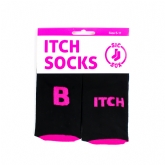 Thumbnail 1 - Black B-Itch Socks with Pink Trim