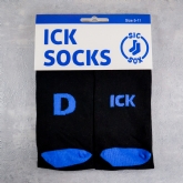 Thumbnail 1 - Black D-ICK Socks with Blue Trim