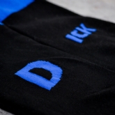 Thumbnail 3 - Black D-ICK Socks with Blue Trim