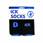 Thumbnail 1 - Black D-ICK Socks with Blue Trim
