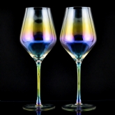 Thumbnail 1 - Set of 2 Rainbow Wine Glasses