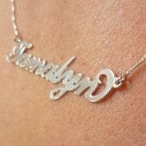 Thumbnail 2 - Small Sterling Silver Personalised Name Necklace