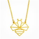 Thumbnail 4 - Geometric Bee Gold Necklace