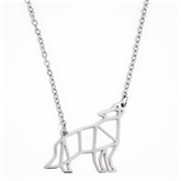 Thumbnail 3 - Geometric Wolf Necklace