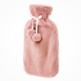 Thumbnail 2 - Pink Faux Fur Hot Water Bottle 2l