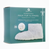 Thumbnail 3 - Microwaveable Grey Faux Fur Slipper Boots