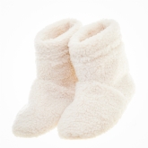 Thumbnail 1 - Cream Teddy Slipper Boots