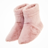 Thumbnail 1 - Pink Faux Fur Microwaveable Slipper Boots
