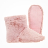 Thumbnail 2 - Pink Faux Fur Microwaveable Slipper Boots