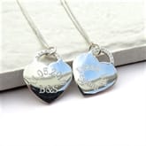 Thumbnail 1 - Personalised Sterling Silver Heart Necklace